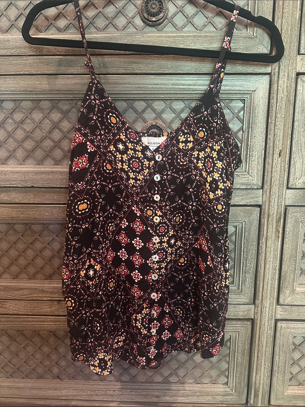 Tribal Print Spaghetti Strap Tank Top